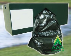 Green Aluminum Single Roll Bag Dispenser