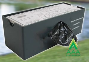 Green Polyethylene Single Roll Bag Dispenser