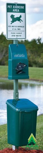 Green Polyethylene Pet Station