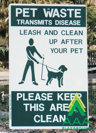 Aluminum On-Leash Pet Sign