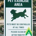 Pet Exercise Area Sign