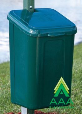 10 Gallon Green Polyethylene Waste Receptacle