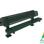 AAA Playground Honeycomb Steel Double Bench with Square Posts