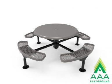 AAA Playground Expanded Metal Deluxe Frame Round Table with Smooth Top