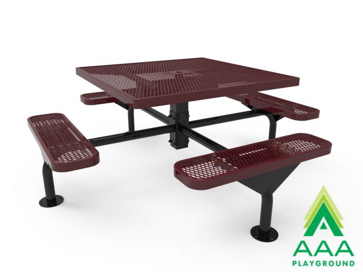 AAA Playground Expanded Metal Deluxe Frame Square Table