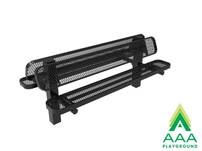 AAA Playground Expanded Metal Double Bench with Square Posts