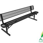 AAA Playground Expanded Metal Park Bench with Back