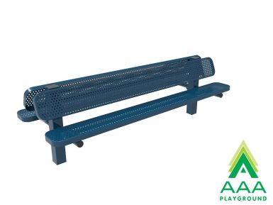 AAA Playground Honeycomb Steel Double Bench with Square Posts