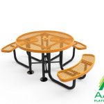 AAA Playground Expanded Metal Portable Frame Round Table