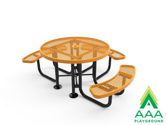 AAA Playground Expanded Metal Portable Frame Round Table