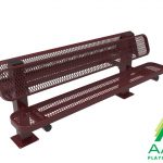 AAA Playground Expanded Metal Double Bench with Square Posts