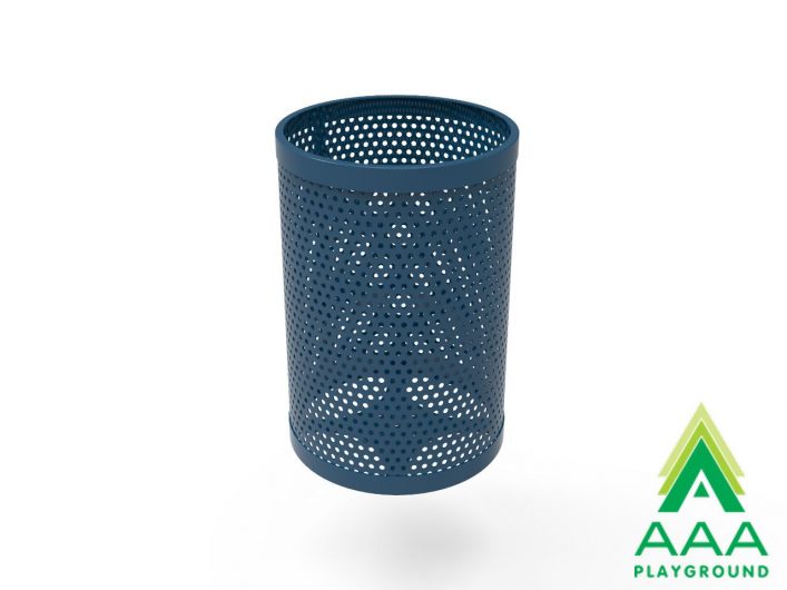 AAA Playground 32 Gallon Honeycomb Steel Trash Receptacle