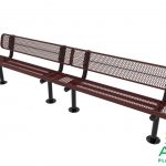 AAA Playground Expanded Metal Park Bench with Back