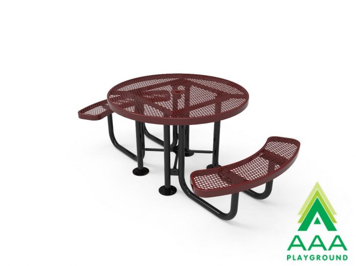AAA Playground Expanded Metal Portable Frame Round Table
