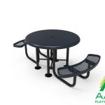 AAA Playground Expanded Metal Portable Frame Round Table with Smooth Top