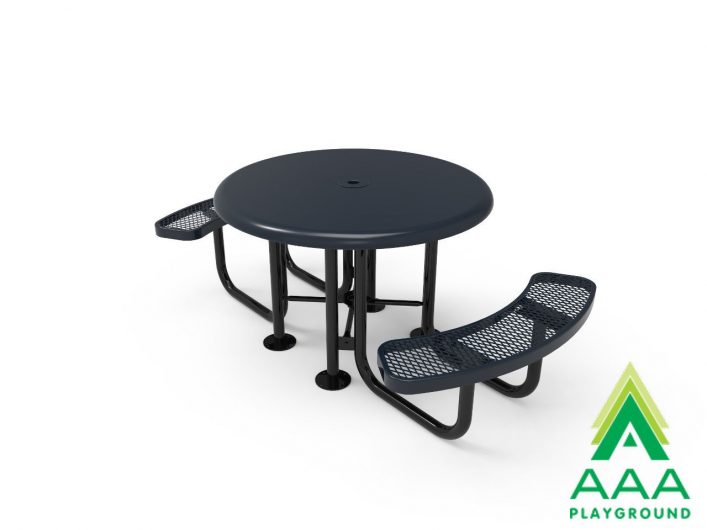 AAA Playground Expanded Metal Portable Frame Round Table with Smooth Top