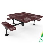 AAA Playground Expanded Metal Deluxe Frame Square Table