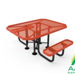 AAA Playground Expanded Metal Portable Frame Octagon Table