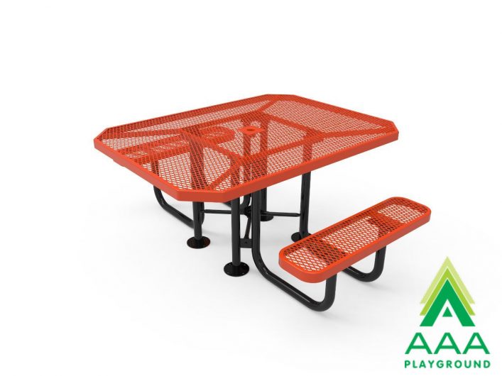 AAA Playground Expanded Metal Portable Frame Octagon Table