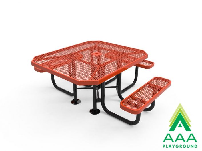 AAA Playground Expanded Metal Portable Frame Octagon Table