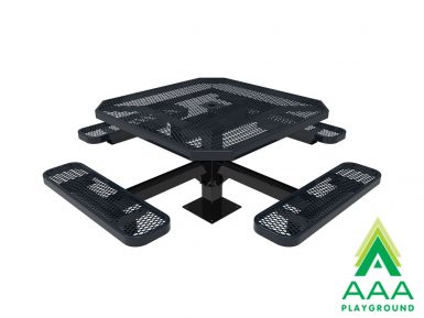 AAA Playground Expanded Metal Single Post Octagon Table