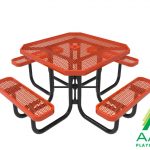 AAA Playground Expanded Metal Portable Frame Octagon Table