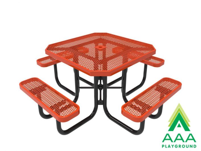 AAA Playground Expanded Metal Portable Frame Octagon Table