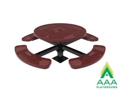 AAA Playground Honeycomb Steel Single Post Round Table