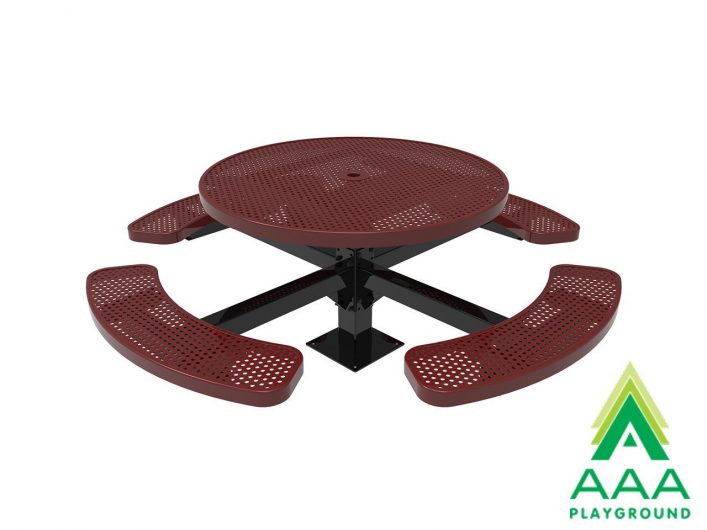 AAA Playground Honeycomb Steel Single Post Round Table