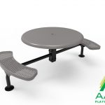 AAA Playground Honeycomb Steel Deluxe Frame Round Table with Smooth Top