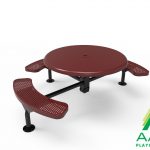 AAA Playground Honeycomb Steel Deluxe Frame Round Table with Smooth Top