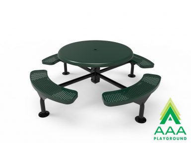 AAA Playground Honeycomb Steel Deluxe Frame Round Table with Smooth Top