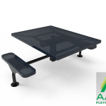 AAA Playground Honeycomb Steel Deluxe Frame Square Table