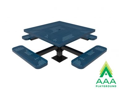 AAA Playground Honeycomb Steel Single Post Square Table