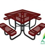 AAA Playground Expanded Metal Portable Frame Square Table