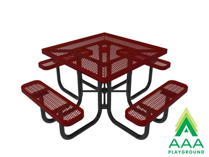 AAA Playground Expanded Metal Portable Frame Square Table