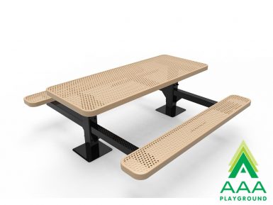 AAA Playground Honeycomb Steel Double Post Picnic Table