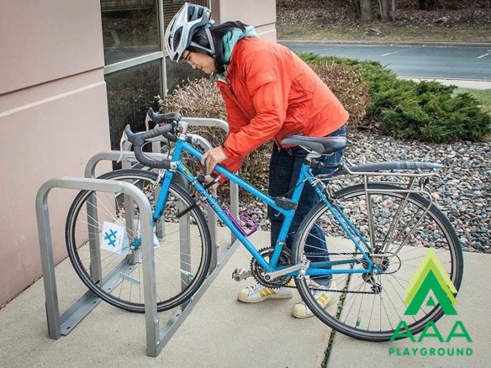 4 Hoop U-Lockit Bike Rack - 8 Bike Capacity