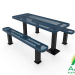 AAA Playground Expanded Metal Pedestal Frame Picnic Table