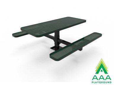 AAA Playground Honeycomb Steel Single Post Picnic Table