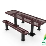 AAA Playground Expanded Metal Pedestal Frame Picnic Table