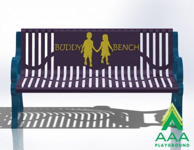 5 foot long Kind Kids Buddy Bench with Classic Style with Back