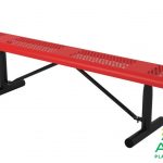Perforated Style Park Bench Without Back