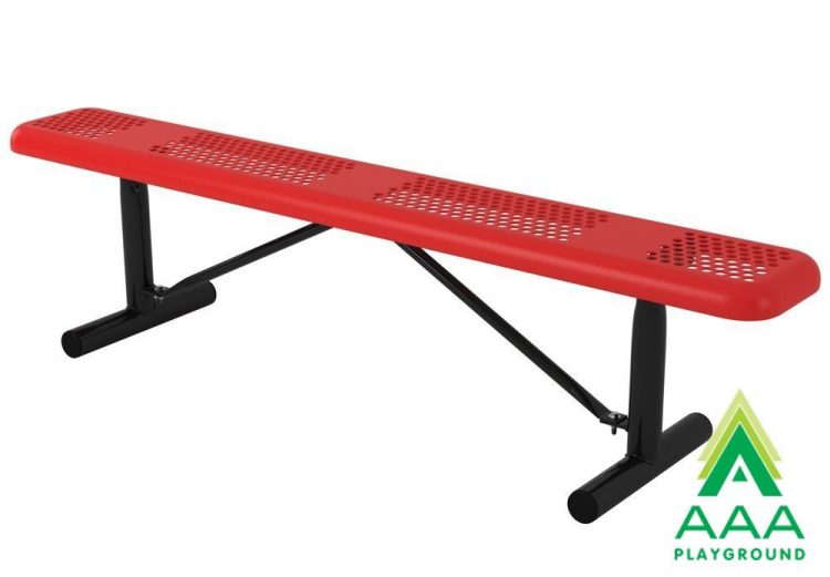 Perforated Style Park Bench Without Back