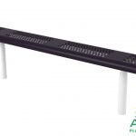 Perforated Style Park Bench Without Back