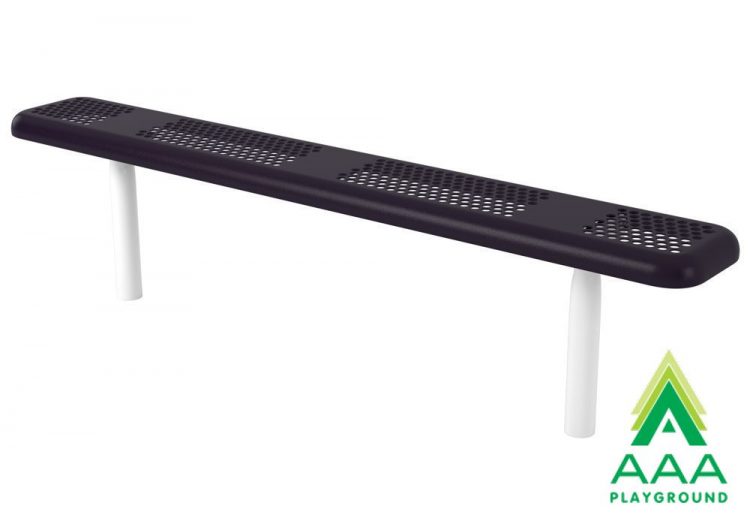 Perforated Style Park Bench Without Back