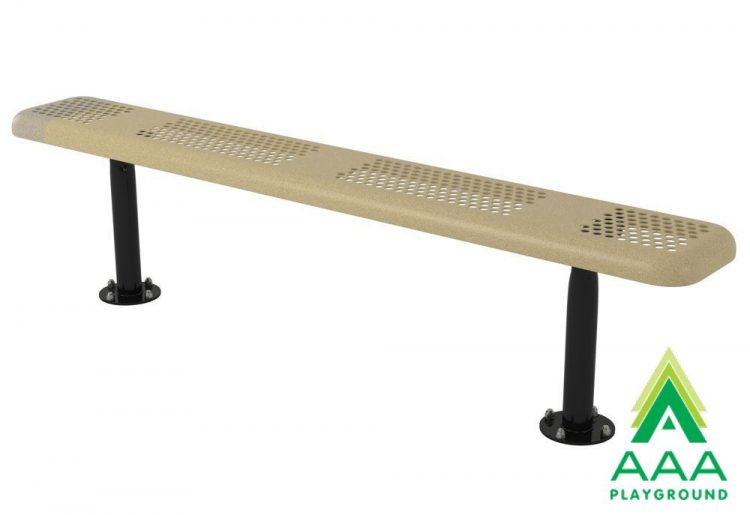 Perforated Style Park Bench Without Back