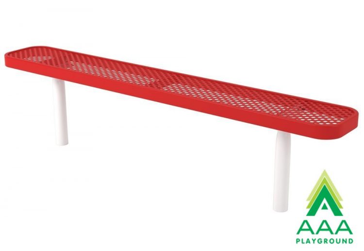 AAA Playground Perforated Style Park Bench without Back