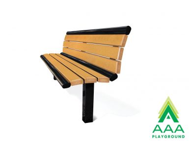 Arches Recycled Plastic Slatted Bench with Back