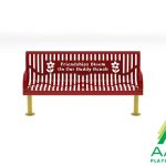 6 foot long Buddy Bloom Buddy Bench with Classic Wingline Style with Back